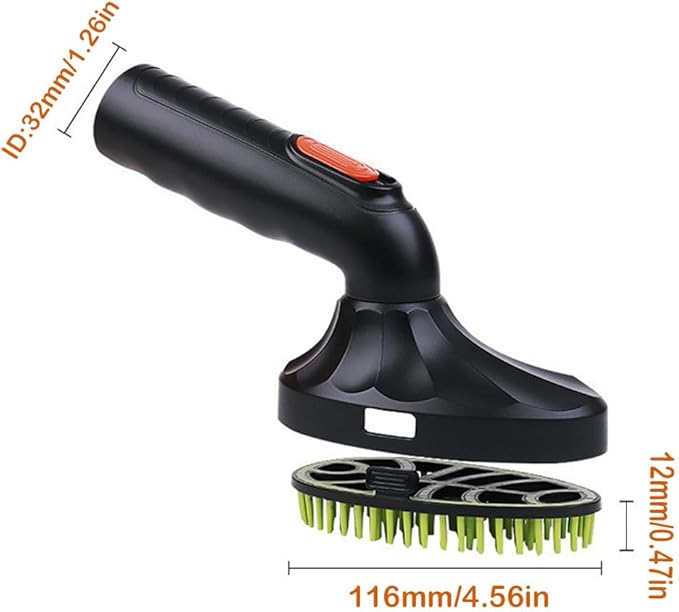 Pet Hair Brush, 1.25"(32mm) Vacuum Cleaner Attachment for Dog & Cat Grooming, 360-degree Rotatable Head, Easy to Wash, Fits Most Vacuum Cleaners, Green