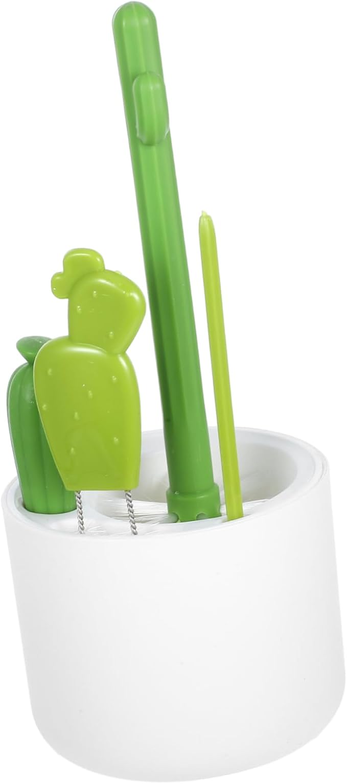 2sets Multi-Function Cactus Bottle Brush Cleaning Kit for Cup Lids Straw and Tight Spaces and Reusable Bottle Cleaners