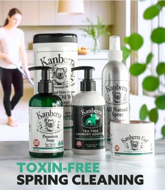 Kanberra Gel 3oz - All-Natural Odor Eliminator & Air Freshener for Home, Car, RV, Boat, Gym Bag | Eco-Friendly, Long-Lasting Tea Tree Oil Formula, Safe for Pets and Family.