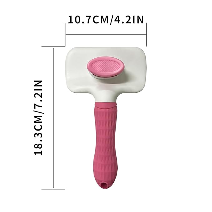 Pet Cleaning Deshedding Brush,Pet Hair Removal Brush for Shedding Massaging Grooming for Small Dogs,Cats,Rabbits(pink)