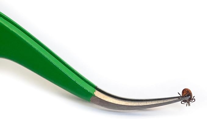 TickCheck Premium Tick Remover Kit - Stainless Steel Tick Remover + Tweezers, Leather Case, and Free Pocket Tick Identification Card (50)