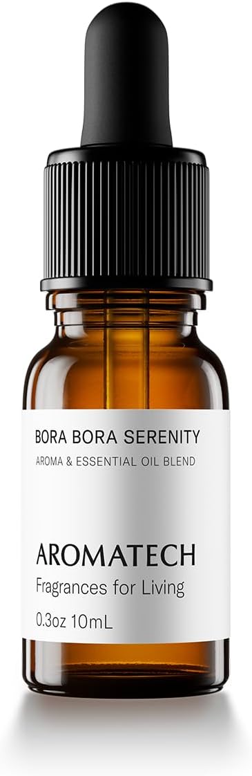 AromaTech Bora Bora Serenity Aroma Essential Oil Blend: Luxury Hotel Inspired Aromatherapy with Tropical Fruit, Frangipani & Coconut for Ultrasonic Diffusers & Nebulizers - 0.3 fl oz, 10 mL