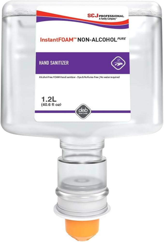 INSTANTFOAM NON-ALCOHOL PURE SANITIZER 1.2 LITER TOUCH FREE, PACK OF 3