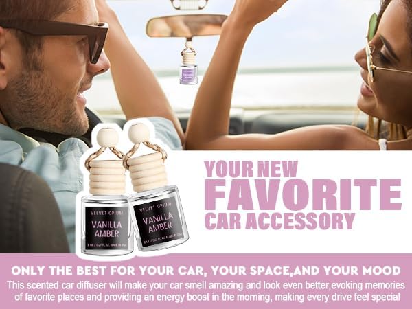C Classy Car Air Freshener Hanging 2 Pack, Air Freshener Diffuser for Cars, Air Fresheners Diffuser oil For Car,Car Air Freshener For Women&Men, Made in USA