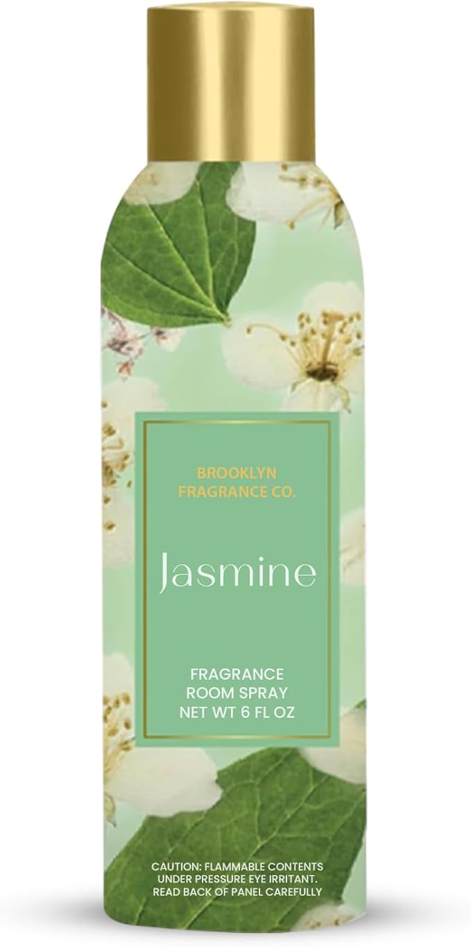 Brooklyn Fragrance Co. Spring Floral Room Spray – Premium Jasmine Air Freshener -Long lasting home Fragrance Spray for Bathroom, office & small spaces- 6 Fl oz.