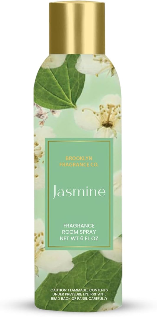 Brooklyn Fragrance Co. Spring Floral Room Spray – Premium Jasmine Air Freshener -Long lasting home Fragrance Spray for Bathroom, office & small spaces- 6 Fl oz.