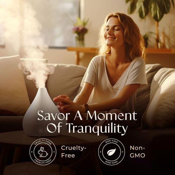 Stress Relief Oil Essential Oils Blend for Diffuser (10ml) & Jojoba Oil for Hair (100ml) Set - Aromatherapy Grade Essential Oils Set - Gya Labs