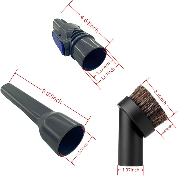 IX141 Pet Cordless Stick Vacuum Replacement Parts Compatible With Shark Pet Cordless Stick IX141 IZ462H IZ483H IZ363HT IZ361H IZ163H IZ362H Crevice Tool Horse Hair Brush Attachment for D-Shaped Vacuum