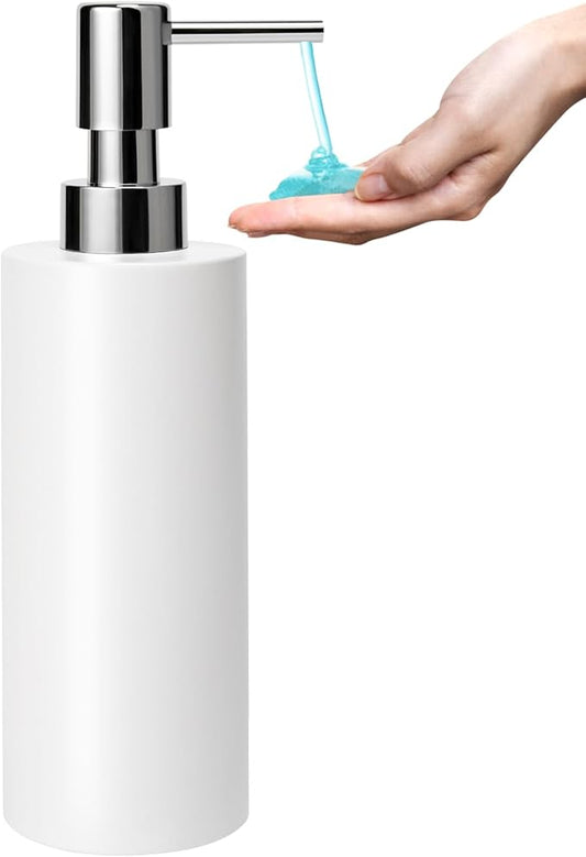 Soap Dispenser with Liquid Pump Hand Lotion Dispenser Ceramic for Shampoo Bathroom Kitchen 11oz