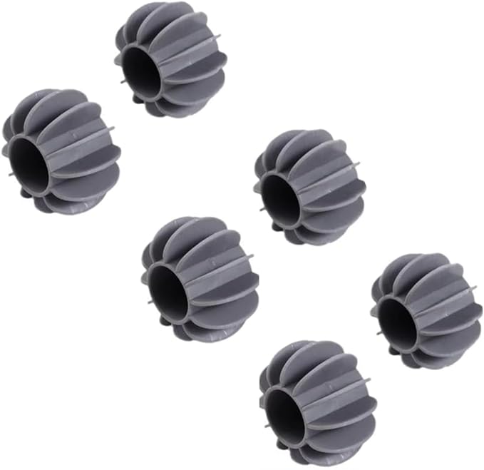 6Pcs Gray Laundry Ball Silicone Clothes Hair Cleaning Tool Pet Hair Remover Laundry Lint and Pet Hair Remover Balls for Reusable Cat Washing Hair Ball Catcher Laundry Machine Lint Removers