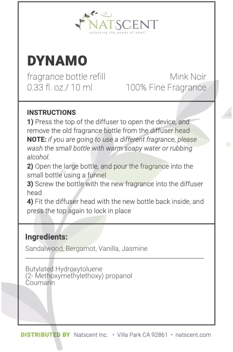 Mink Noir Essential Oils for Diffusers for Home, Nature-derived Vanilla Essential Oil, Long-Lasting & Family-Friendly Diffuser Oils Scents, IFRA Certified, Cold Air & Ultrasonic - 0.33 oz