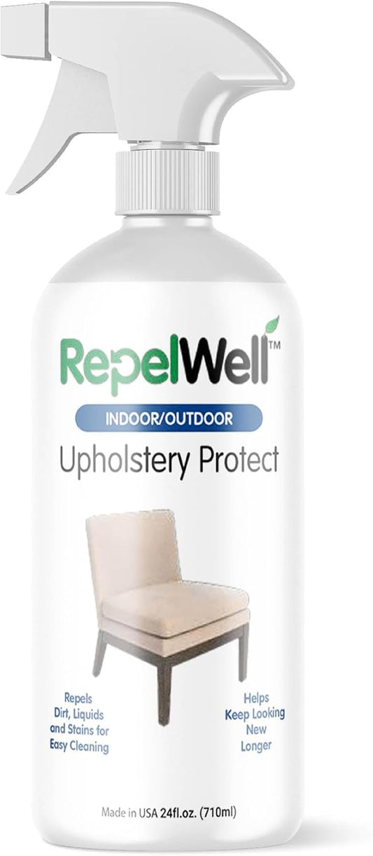Eco-Friendly Upholstery Protect Stain & Water Repellent Spray 24oz – Non-Toxic, Pet-Safe Formula for Fabric, Leather, & Suede – Long-Lasting Stain Guard Keeps Furniture Clean & New