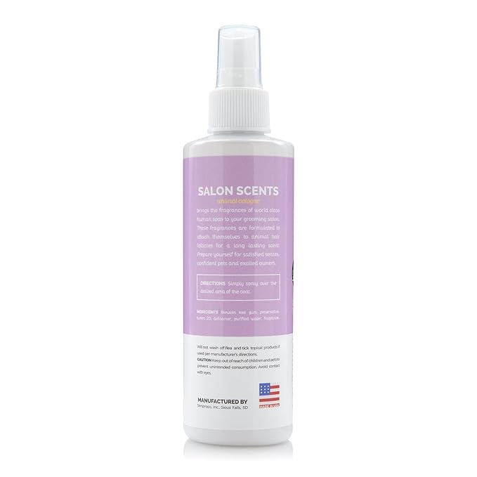 Bark2Basics Salon Scents Pet Grooming Cologne - 8 oz, Natural Professional Perfume for Dogs and Cats, Long Lasting, Deodorizing, Made in The USA (Sweet Italian Lemon)