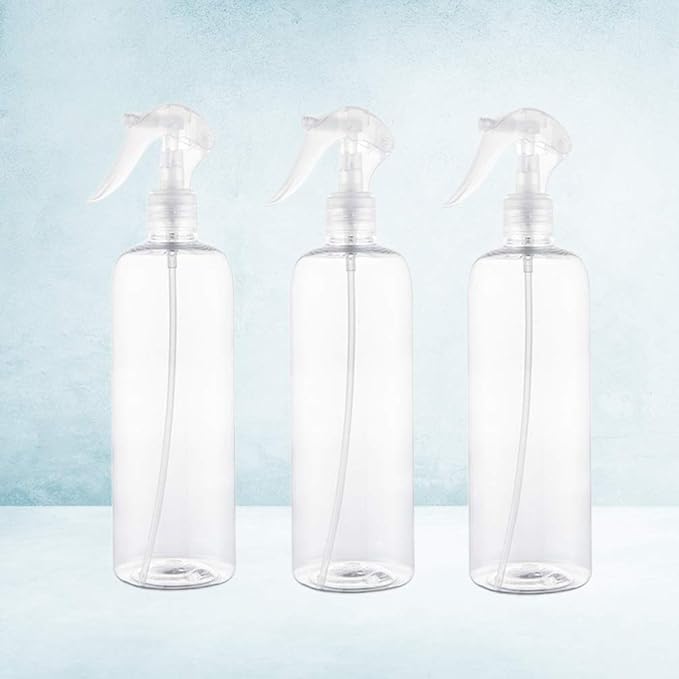 HEMOTON 3 Pcs Plastic Spray Bottle Empty Mist Spray Bottle Trigger Sprayer Leak Proof Refillable Atomizers for Hair Salons Household Cleaners