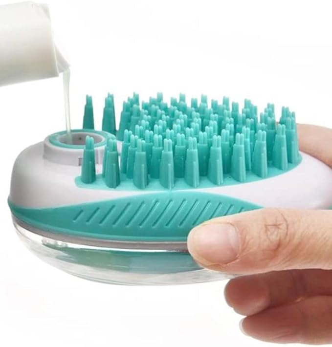 Piggy Poo and Crew Pet Shampoo and Shampoo Scrub Brush (Oatmeal Cherry) - for Pigs Dogs and Other Small Animals