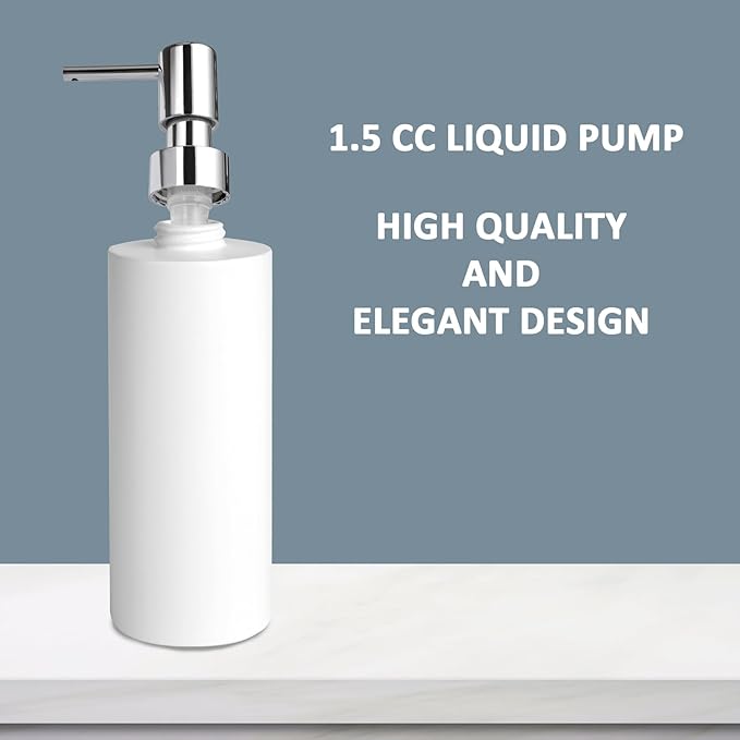 Soap Dispenser with Liquid Pump Hand Lotion Dispenser Ceramic for Shampoo Bathroom Kitchen 11oz