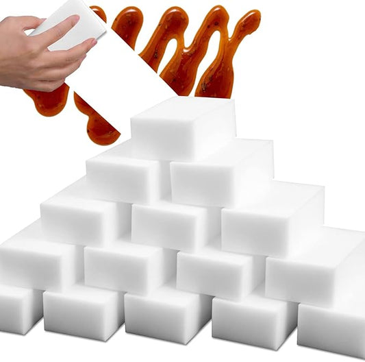 SmilePowo 10 Pack Magic Cleaning Sponges Eraser,Multi-Functional Premium Melamine Sponge Foam Cleaning Pads,Dish,Household Cleaning Sponge for Kitchen,Furniture,Bathroom(3.93x2.75x1.18in)