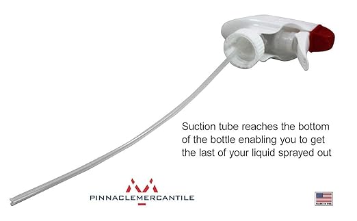 Pinnacle Mercantile Plastic Spray Bottles Leak Proof Technology Empty 32 oz Pack of 10 Made in USA