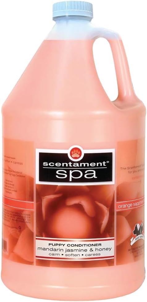 Best Shot Scentament Spa Puppy Conditioner, Mandarin Jasmine Honey Fragrance, pH Balanced and Hypoallergenic Skin Care Product for Any Dog, Cat, Puppy, and Kitten, 1 Gallon