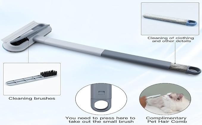 4 in 1 Pet Hair Remover for Furniture, Multifunctional Pet Hair Removal Brush Reusable Pet Hair Remover Tool 2025 New Pets Hair Remover for Couch Carpets, Clothes, Bedding, Window