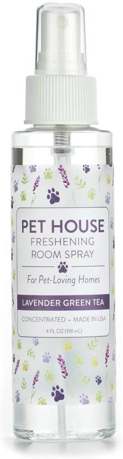 One Fur All Room Spray for Pet Odor, 4 OZ Concentrated Pet Friendly Air Freshener, Lavender Green Tea Pack of 1