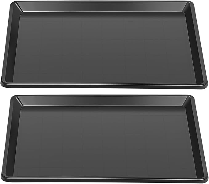 2pcs 31.9"x22.8" Replacement Tray for Dog Crate Plastic Cage Bottom Pan Multi-Purpose Boot Mat Shoe Tray Indoor Outdoor Waterproof, Dog and Cat Rabbit Food Bowls Floor Liners