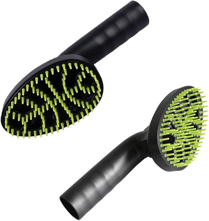 Pet Hair Brush, 1.25"(32mm) Vacuum Cleaner Attachment for Dog & Cat Grooming, 360-degree Rotatable Head, Easy to Wash, Fits Most Vacuum Cleaners, Green