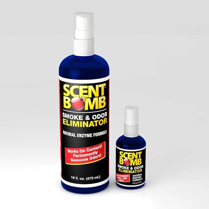 Scent Bomb Odor Eliminator Spray Enzyme Based Strong Pet Odor Eliminator for Home, Air Freshener for Room, Bathroom and Kitchen, Removes Smoke Dog Pee Cat Urine Poof Smell Deodorizer, 2 Bottle