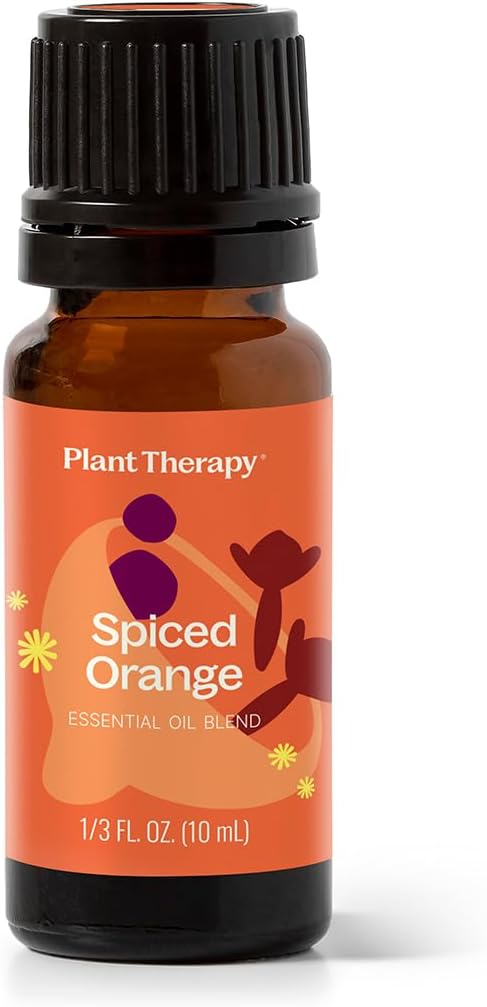 Plant Therapy Spiced Orange Holiday Essential Oil Blend 10 mL (1/3 oz) Bright Citrus Blended with Warming Spices, Inviting & Cheerful Aroma, Creates a Cozy Holiday Atmosphere