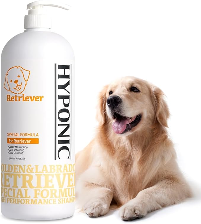 HYPONIC Shampoo for Retriever - Hypoallergenic Breed-Specific Shampoo for Retriever for Soft Volume, deep Cleansing, and Silky Coat (50.72oz)