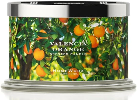 HomeWorx by SLATKIN + CO. Candle- Valencia Orange, 18 oz. Premium Scented Candle - 30-55 Hours Burn Time