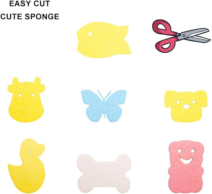 ARCLIBER Cleaning Sponge,Kitchen Sponges Pack,Non-Scratch Cellulose Sponge for Bathroom,Cars,Colorful Compressed Sponge (36 Pack)