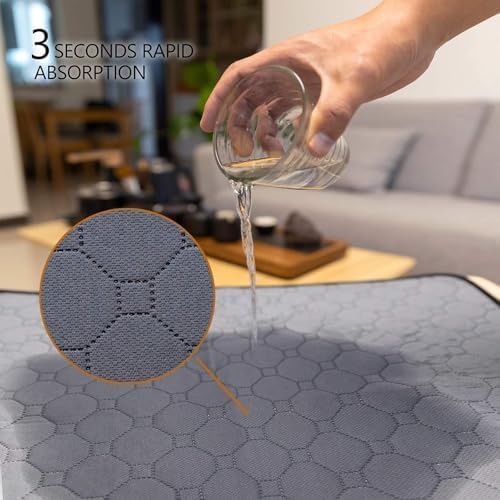 Guinea Pig Cage Liners, 5 Pack 12'' X 12'' Washable Guinea Pig Pee Pads, Non Slip Reusable Super Absorbent Guinea Pig Training Mat Bedding Fleece for Small Animals Hamster Rabbit Chinchilla Rat