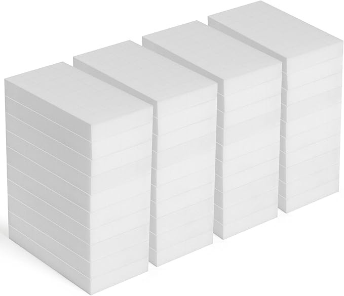 16x8x2cm 40PCS (32 Small Pieces of Each Pack) Melamine Sponge Magic Eraser Sponge in Bulk Small Cleaner Pads Melamine Pads for Dishes Cleaning Eraser for Kitchen, Bathroom, Toilet