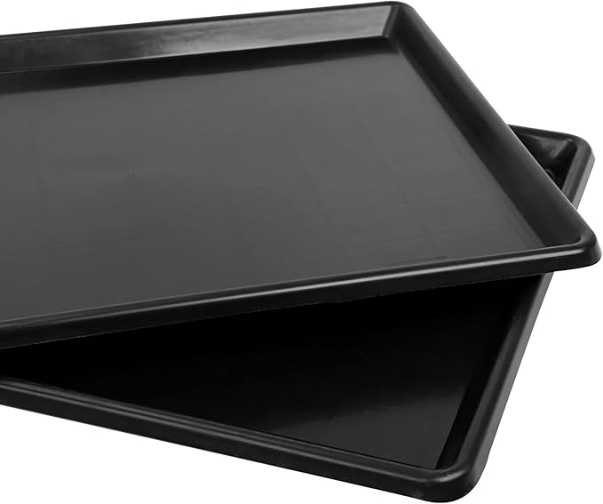 2pcs 31.9"x22.8" Replacement Tray for Dog Crate Plastic Cage Bottom Pan Multi-Purpose Boot Mat Shoe Tray Indoor Outdoor Waterproof, Dog and Cat Rabbit Food Bowls Floor Liners