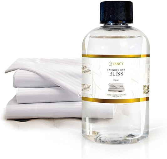 YANCY Laundry Day Bliss Home Collection Fragrance Oil (4 oz), Fresh Laundry-Inspired Scent, Clean Aroma for Diffusers, Oil Burners & Aroma Lamps, Crisp Scent for Daily Freshness