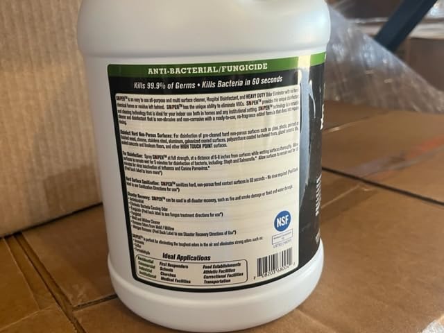 SNiPER Hospital Disinfectant, Odor Eliminator & All-Purpose Cleaner, 1 Gallon, Pallet of 144 Gallons