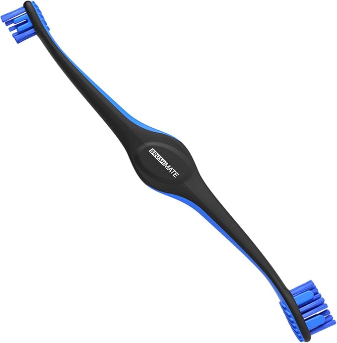 Paw Ready Doggy Breath to Doggy Fresh Dog Dental Care Kit Includes Enzymatic Toothpaste, Dual Brush Head Toothbrush with Angled Bristles and Blue Bite Block to Gently Keep Pets Jaw Open (Blue, Medium)