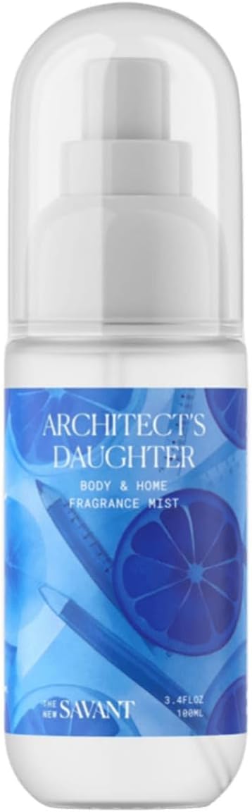 The New Savant Home & Body Mist - Architect’s Daughter - Air Freshener Spray for Room, Clothing & Linens, Grapefruit, Orange Blossom & Amber - Long Lasting, Vegan & Cruelty-Free - 3.4 fl oz
