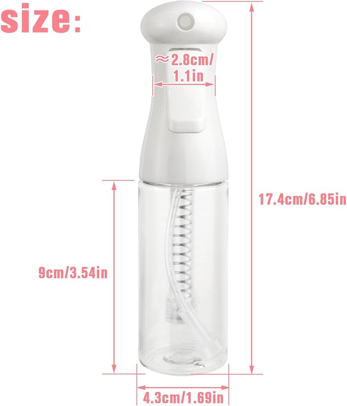 Continuous Travel Spray Bottle,Hair Small Spray Bottl e,Plants Water Spray Mist Bottle,Ultra-Fine Spray Bottle for Hair,Skincare, Plant Care, Pet Grooming, Cleaning(100 ML White)-Christmas