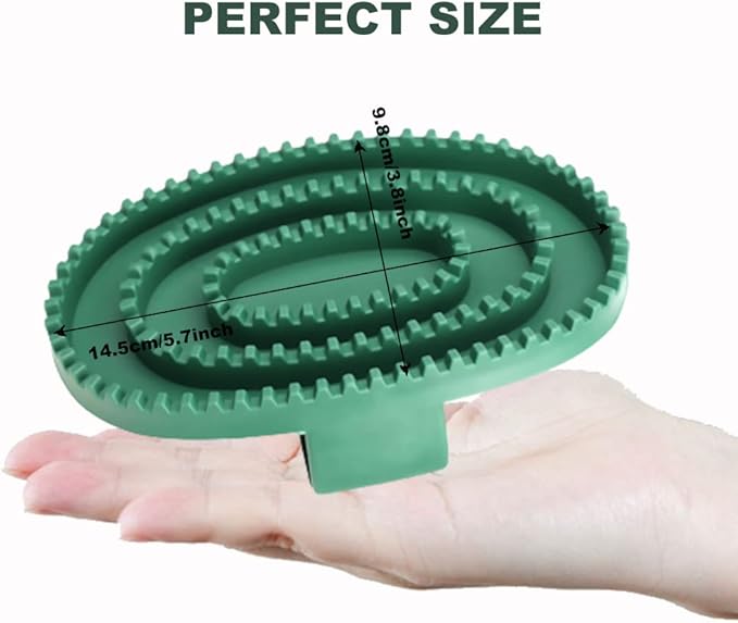 Dog Scrubber for Bath, Pet Shampoo Bath Brush Soothing Massage Rubber Comb with Handle, Dog Grooming and Washing Brush for Long & Short Hair Medium Large Dogs Cats Rabbits