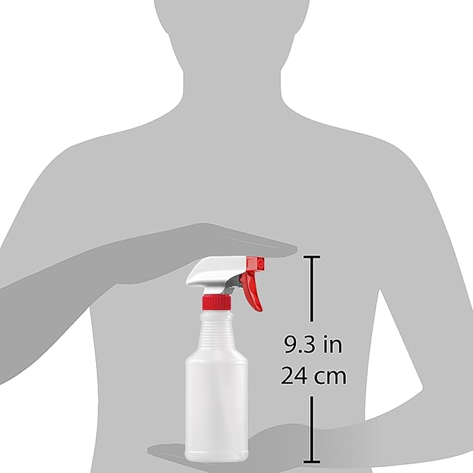 Bar5F 16-Ounce Spray Bottles | HDPE, BPA-Free, Phthalates-Free | All-Purpose, Chemical Resistant | Made in USA, 4- Pack