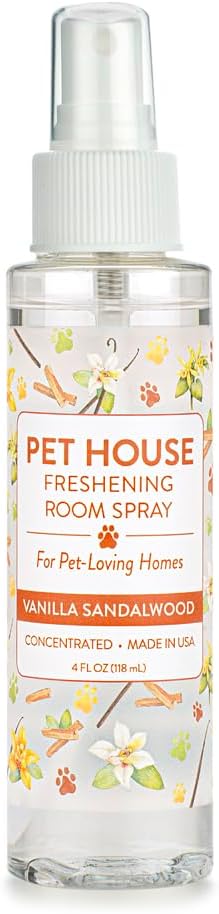 One Fur All Pet Air Freshener 4 OZ Concentrated Room Spray for Pet Odor, Vanilla Sandalwood, Pack of 1