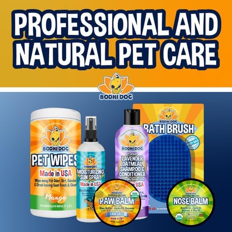 Bodhi Dog Paw Balm - USDA Certified Organic, Natural Healing & Soothing for Dry, Cracking, Rough Pet Paws- Protects, Restores, & Relieves Chapped Paws- Better Than Paw Wax (4oz)