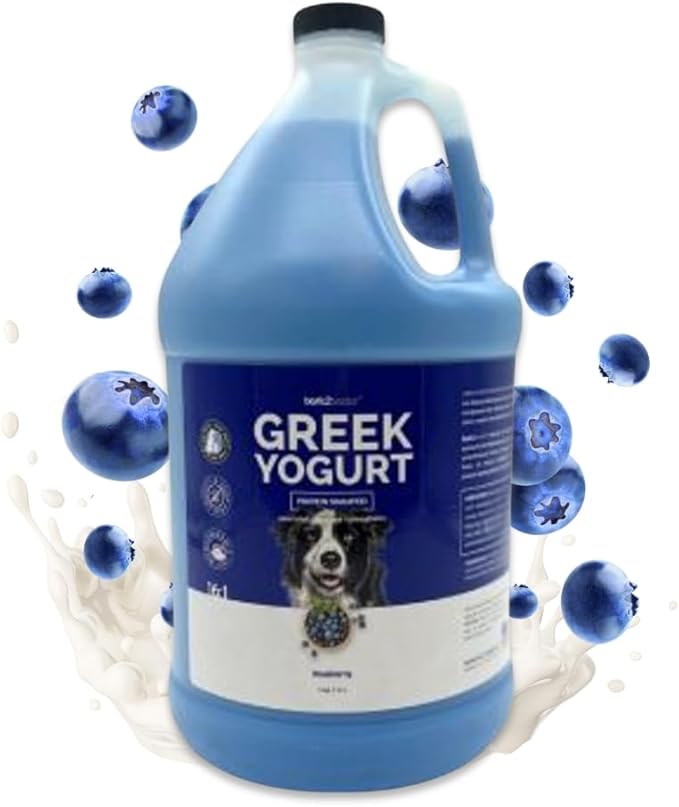 Bark2Basics Blueberry Greek Yogurt Shampoo, 1 Gallon - Protein Pet Shampoo, All Natural Ingredients, Restores Moisture, 16 to 1 Dilution, Gentle Clean