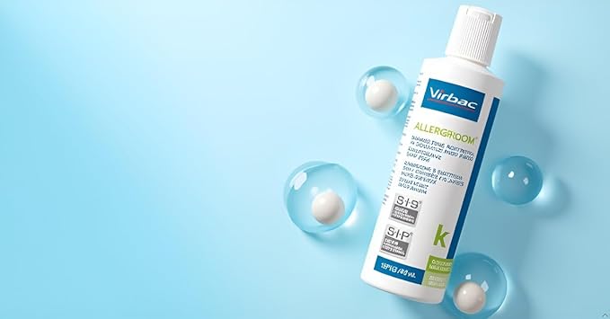 Virbac Allergroom Pet Shampoo For Dogs, Cats & Horses (16 oz) - For Normal or Dry Skin