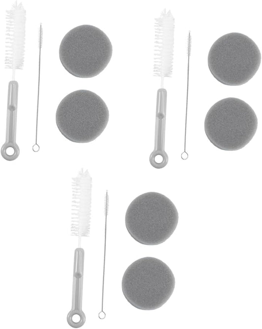 3sets Pet Feeder Sponge Cleaning Brush Portable Water Fountain Cleaner for Dogs Cats Easy Maintenance for Pet Bowls for Daily Use