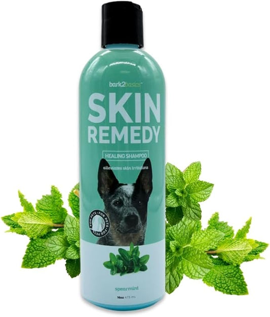 Bark2Basics Skin Remedy Dog Shampoo, 16 oz - Red Algae Based CTAB, Alleviates Skin Irritations Naturally, Promotes Healing