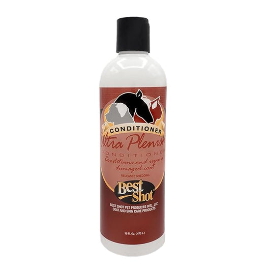 Best Shot Ultra Plenish Conditioner, Coat Release Technology, Ideal Pet Grooming Supplies, Moisturizing Conditioner for Dogs, Cats, and Horses, 16 Oz.