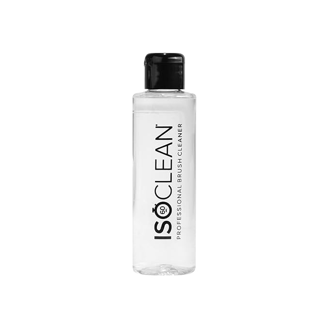 ISOCLEAN Professional Brush Cleaner 6 fl oz - Easy Pour Makeup Brush Cleaner for Cosmetic Tools, Cleans Bristles, Scented No-Rinse Formula Dries in 60 Seconds, Vegan, Not Tested on Animals